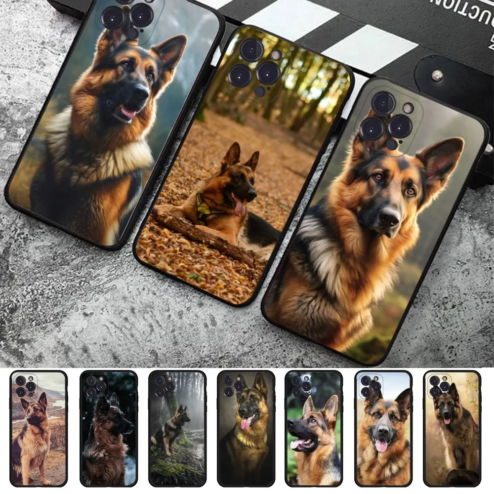 German Shepherd Dog Phone Case For iPhone 15 14 11 12 13 Mini Pro XS Max Cover 6 7 8 Plus X XR SE 2020 Funda Shell