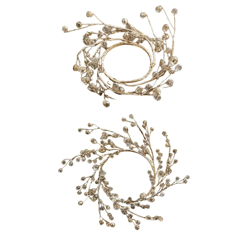 

Practical Dinner Wreath Sophisticated Tabletop Cup Flower Rings for Weddings and Celebration Dropship