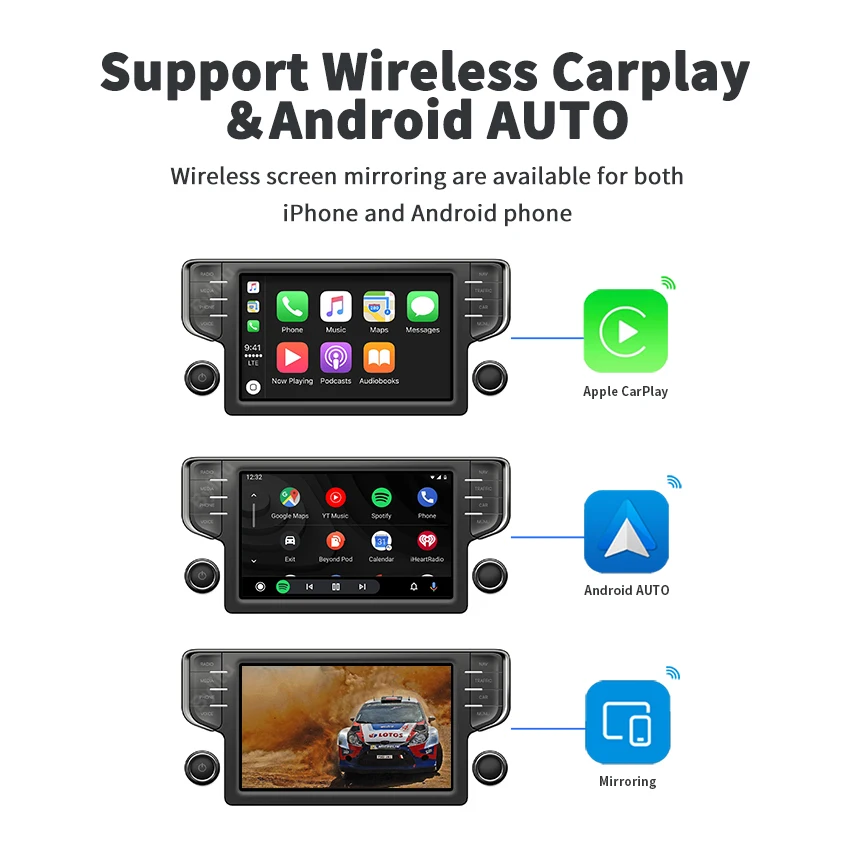 Wireless CarPlay Ai Box Android11 Wireless Android Auto QCM 2290 4g LTE Built-in GPS For Toyota Ford Benz Audi Volkswage Volvo