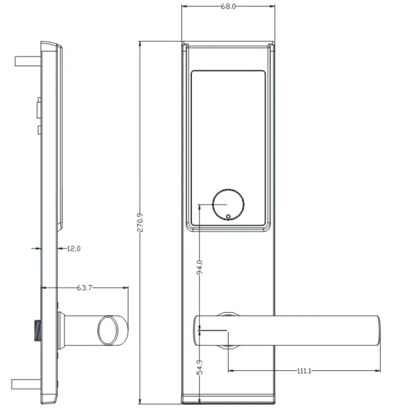 Imagem -06 - Fechadura Inteligente de Hotel Material Metálico Cartão Magnético Fechadura de Porta de Indução Hotéis Casas de Família Apartamentos Fechadura Eletrônica com Chave