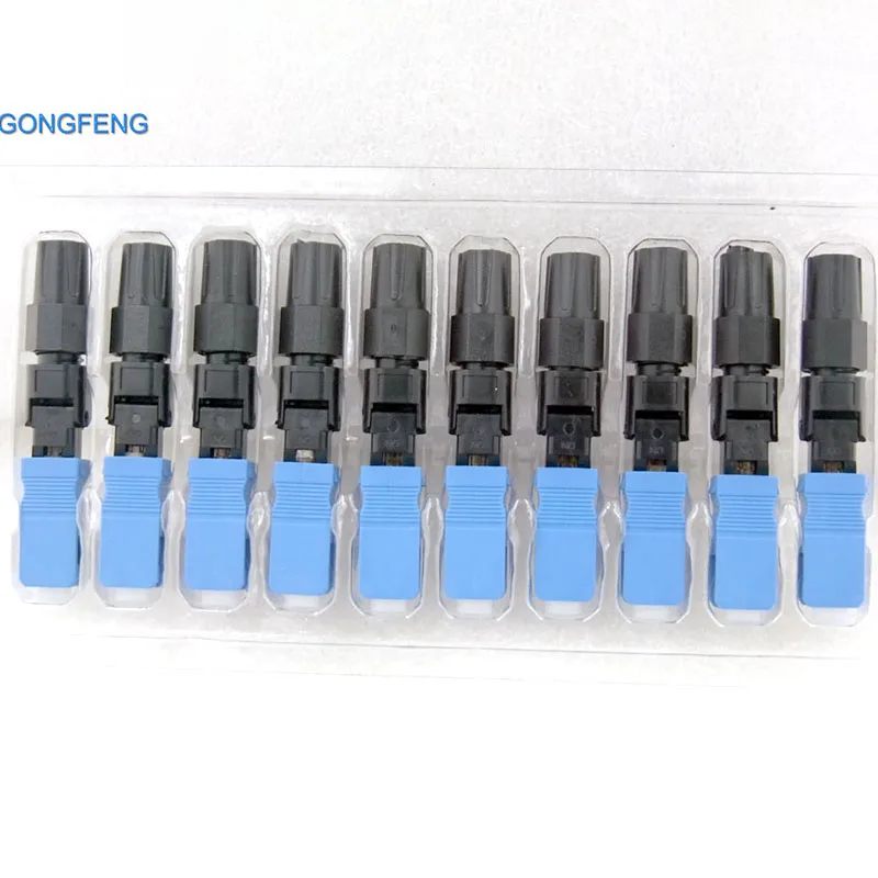 

GONGFENG 100pcs New SC Optic Fiber Fast Connector FTTH SC/UPC Single Mode Quick Connector Wholesale Free Shipping to Brazil