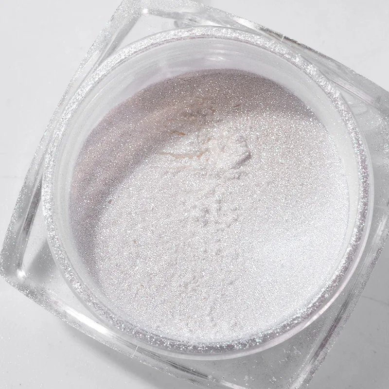 Shimmer Aurora Pearl White Mirror Nail Powder Chrome Rubbing Pigment Dust Holographic Manicure  UV Gel Polish Mermaid Glitter&*9