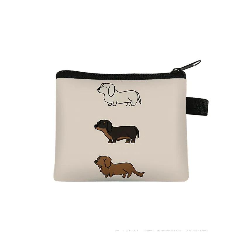 Geldbörse mit Cartoon-Hundemuster, niedliche Geldbörse für Jungen/Mädchen, beste Geschenke, 2D flacher Cartoon für Kinder, Aufbewahrungstasche, Münzgeldbörse