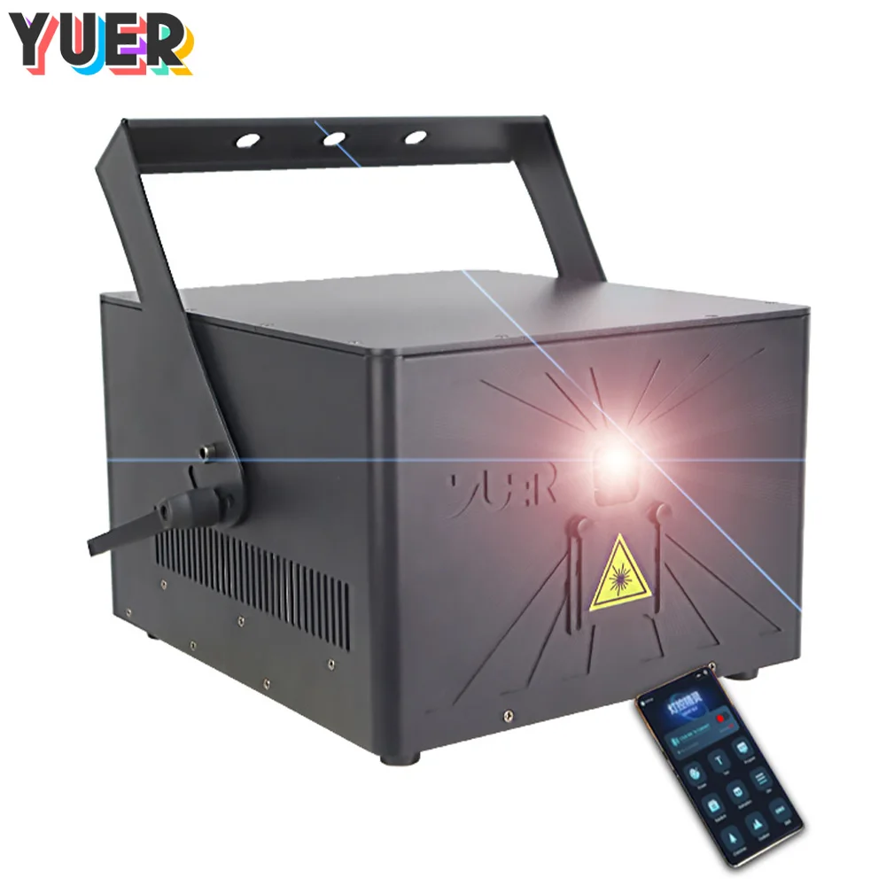 

NEW RGB Projector 15W Scanner Dj Disco Club Stage Lighting ILDA Interface DMX APP Control 30Kpps Party Club Dj Disco Wedding