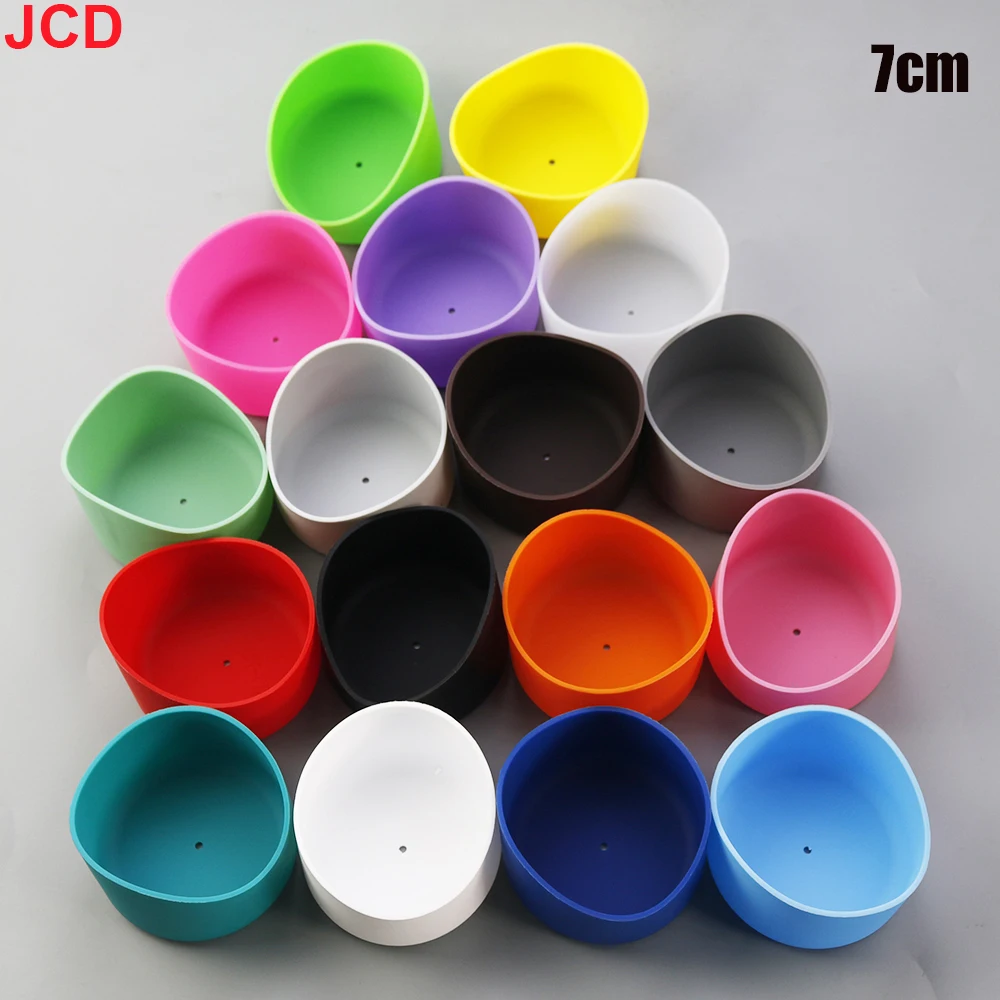 JCD 1pcs 7cm Curved Silicone Cup Bottom Cover Heat Insulation Coaster Sleeve Water Cup Cover Anti-Slip Bottle Protective Sleeve