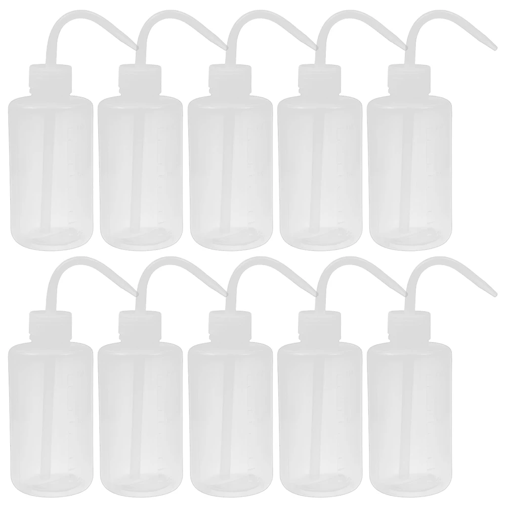 

10pcs 250ml Transparent Thickened Angled Spout Watering Can Squeeze Bottles for Indoor Plants Succulents Portable Garden