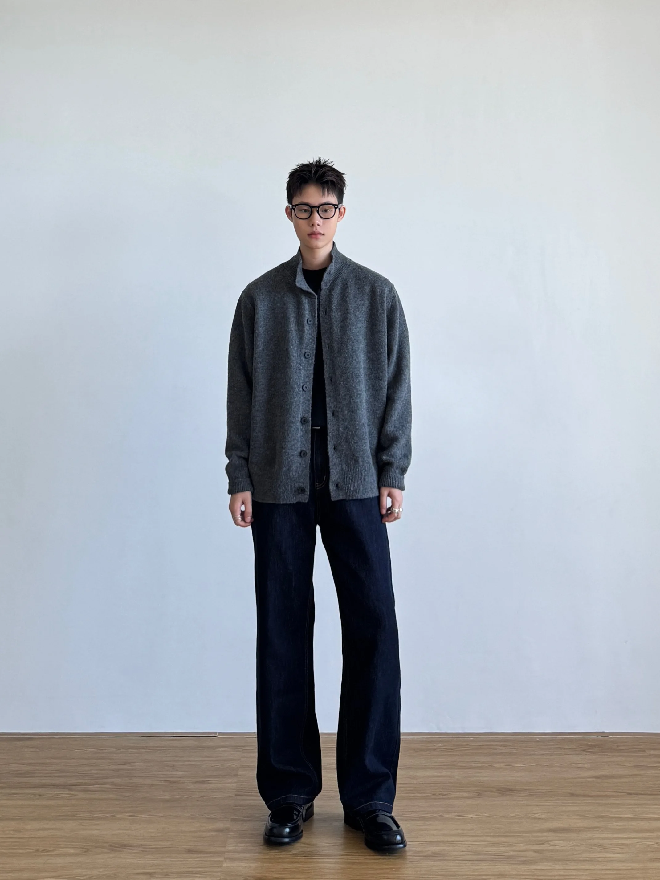 

Retro Japanese Sle Knitted Open Cardigan ex Autumn Winter Loose Casual Versatile Sweater Jaet Soft Polyester Fabric