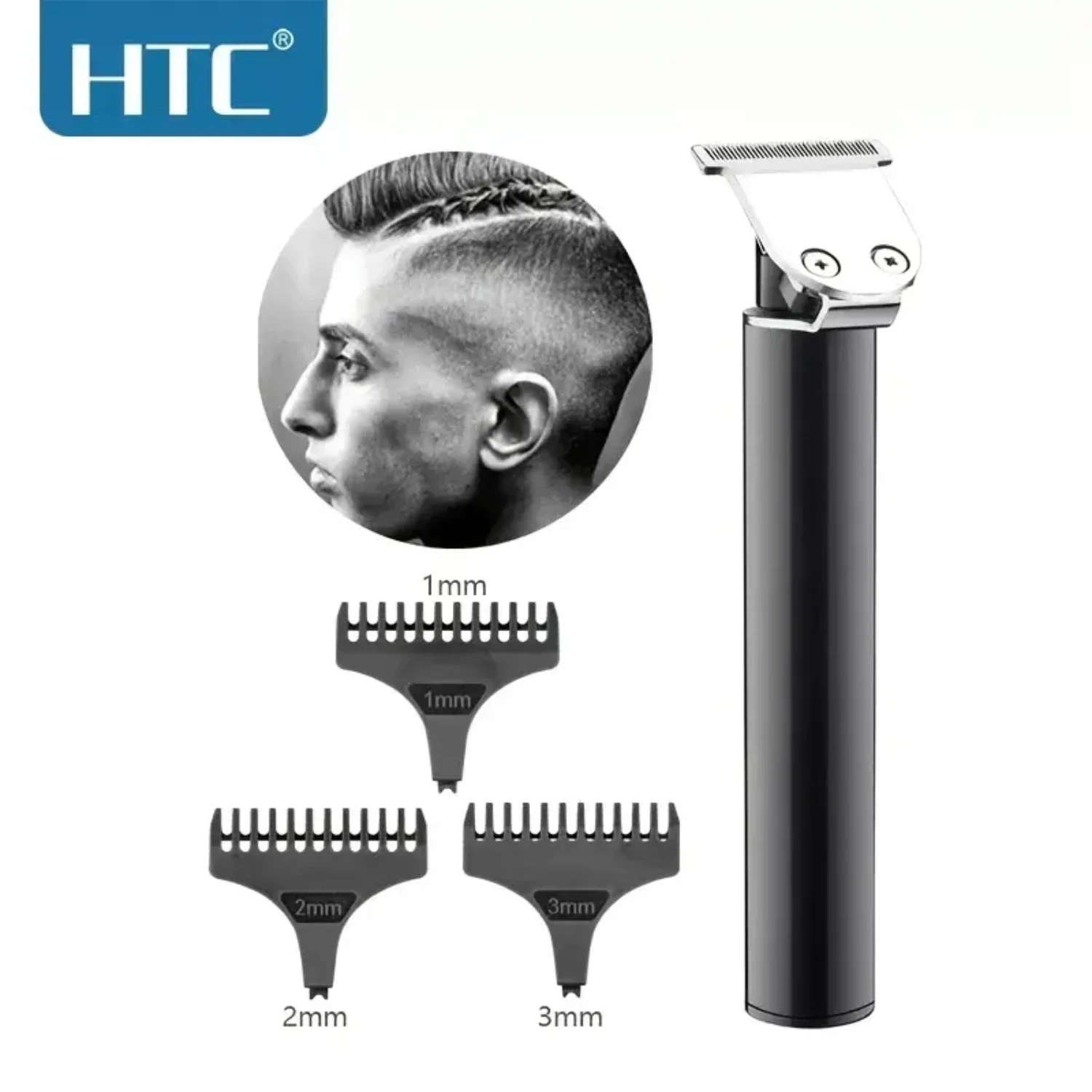 Professional Cordless Hair Trimmer for Men - Electric T Blade Beard Clippers with Zero Gap Shaver - Precise Edging and Grooming 