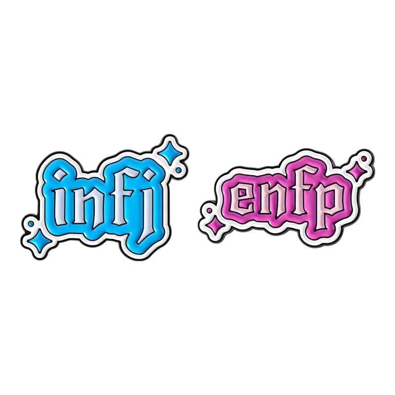 ENFP INFJ Personality Brooch Enamel Pins Custom MBTI Personality Type Label Brooches Clothes Lapel Badge Jewelry Gift For Friend