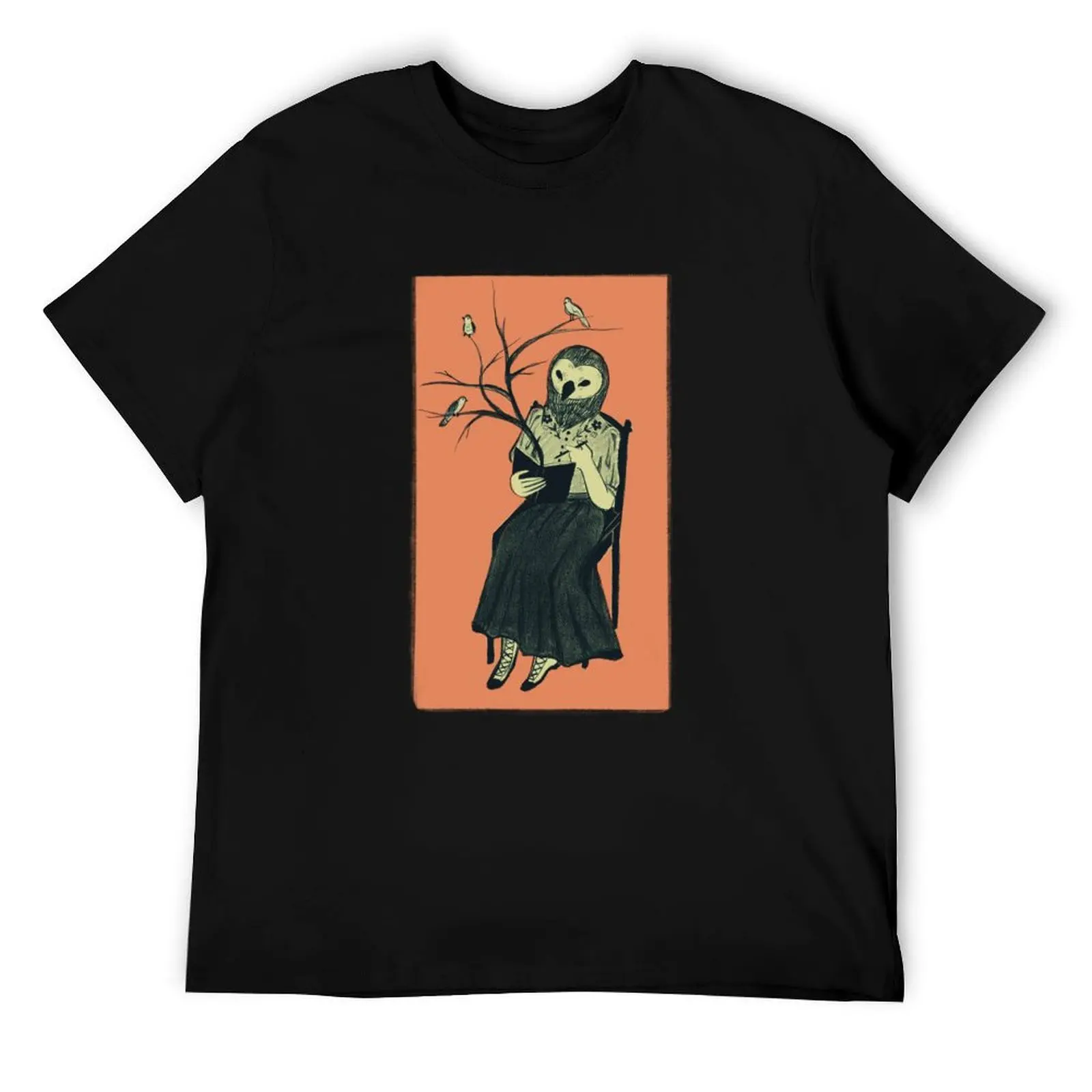 

Bird woman writing T-Shirt cotton t shirts high quality man t shirt cotton anime t shirts for man T-Shirt