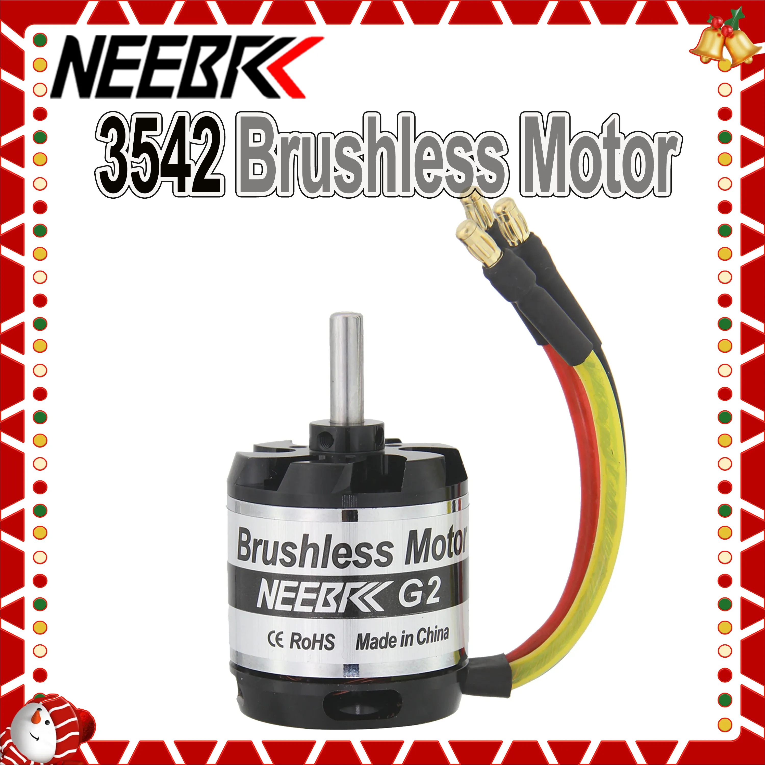 NEEBRC 3542 1000KV 1250KV 1450KV 2-4S Outrunner Brushless Motor für RC Flugzeuge, FPV Racing Drohnen und Quadcopter