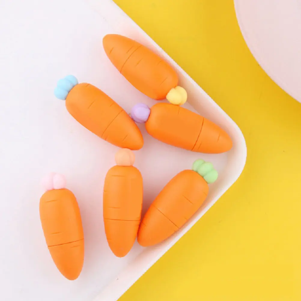 3Pcs Portable Fluorescent Pens Carrot Style Highlighters Marker Pen For Note Taking Supplies Christmas Stocking Stuffers