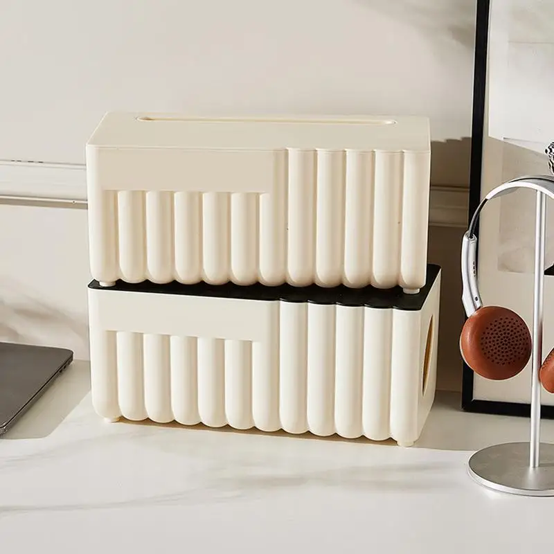 

Cable Organizer Box Save Space Storage Box Desk Cord Organizer For TV Wires Computer Router Living Room Bedroom Desk Shelf Table