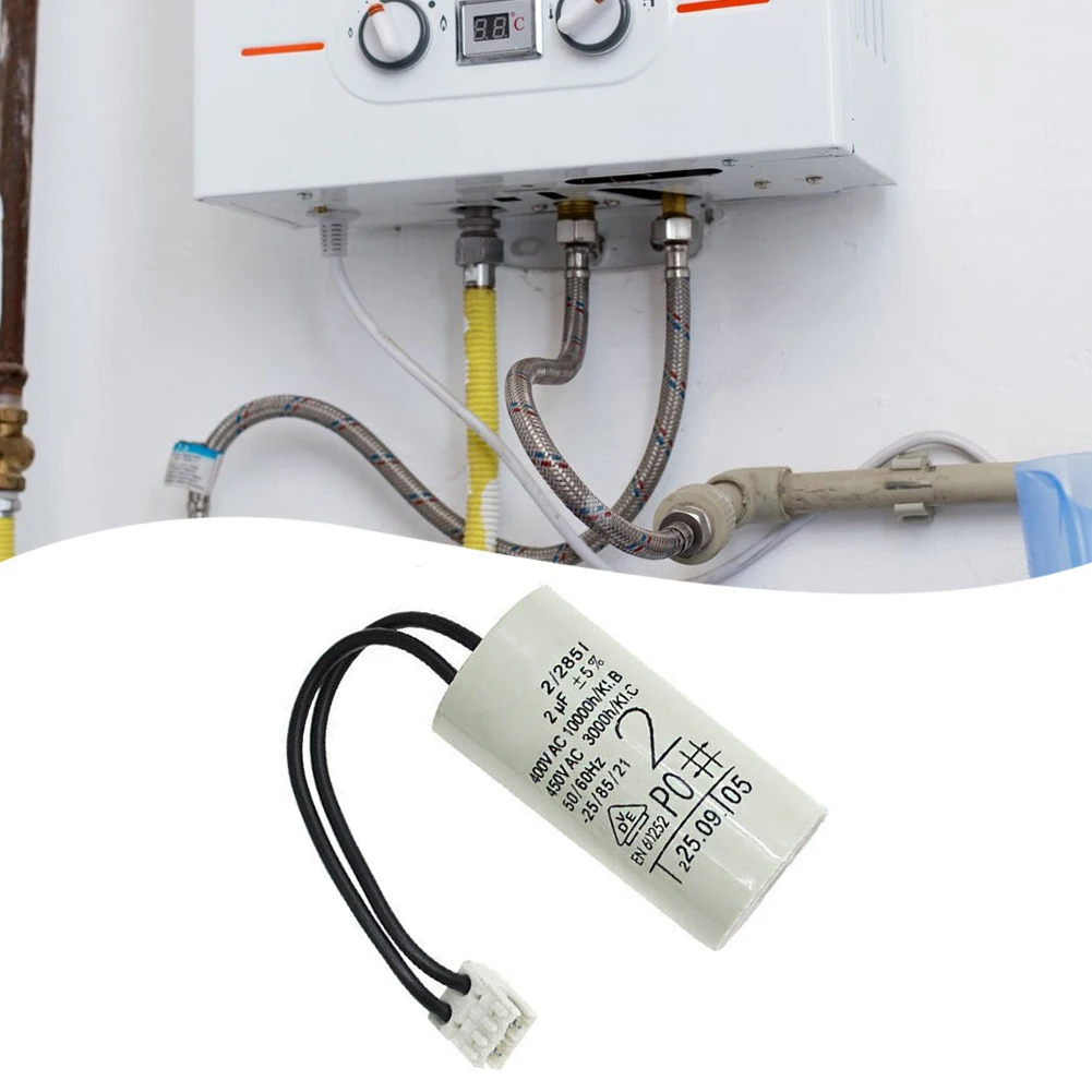 2uF Run Capacitor for Boiler Circulation Pumps Wall Mounted Water Pump Capacitor Compatible with For heating Units