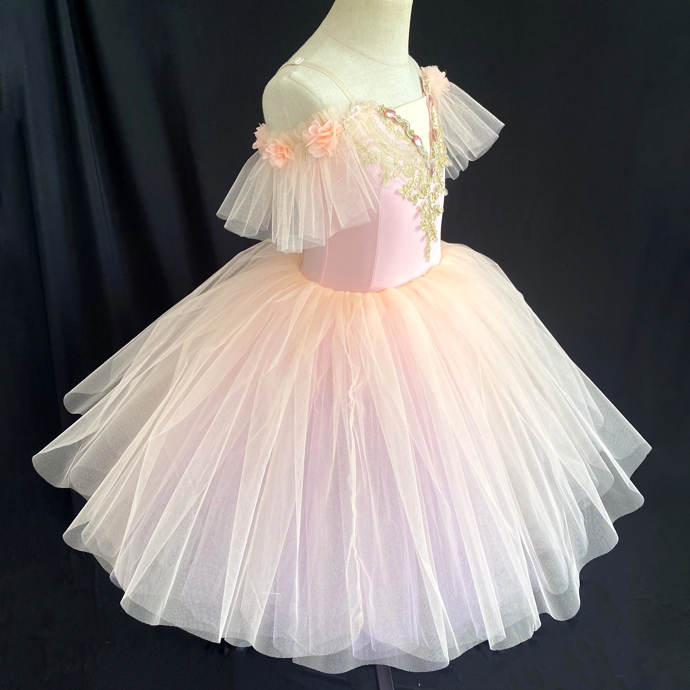 Girls Ballerina Party Professional Romantic Tutu Long Tulle Tutus Ballet Dress Women Dress Children Ballet Dance Costumes