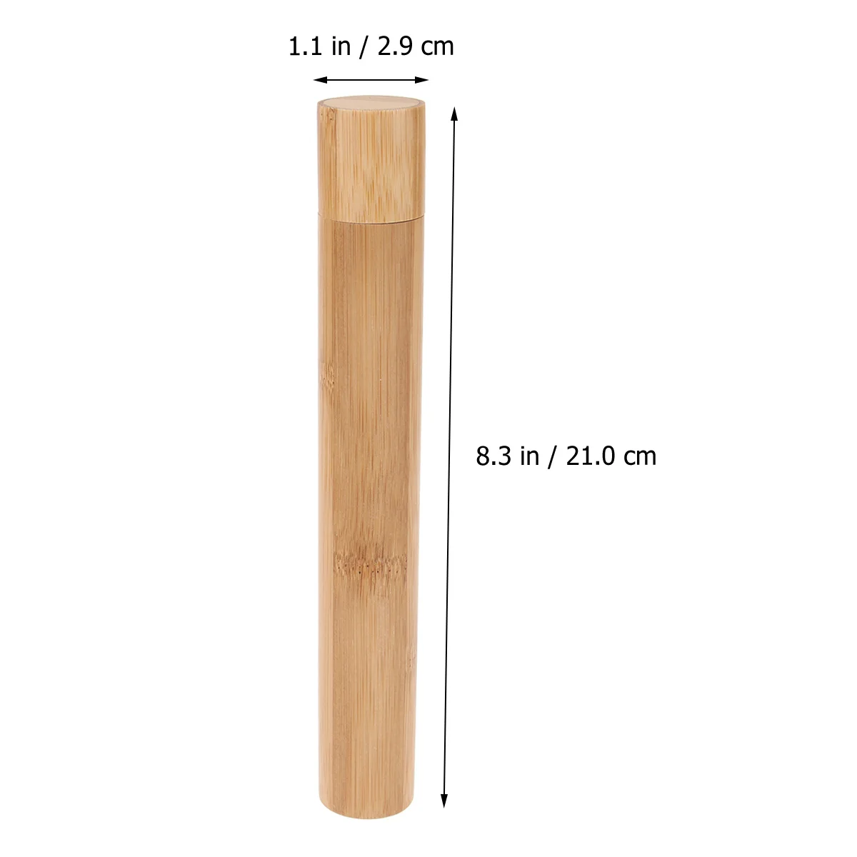 Estojo de tubo de escova de dentes de bambu, ecológico, portátil para casa ou viagens, evita danos à cabeça da escova, design minimalista e elegante