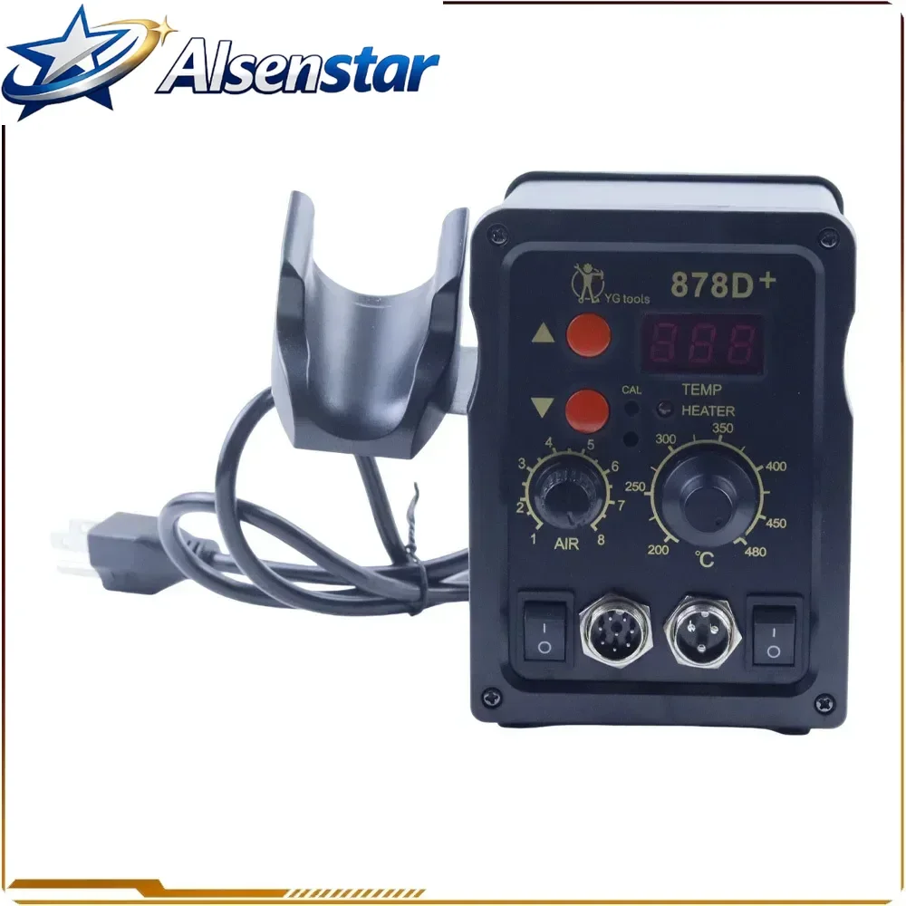 2 in 1 Soldering Station with LCD Digital Display SMD Rework Hot Air Gun Soldering Iron 220V 110V ESD Welding Repair Tools
