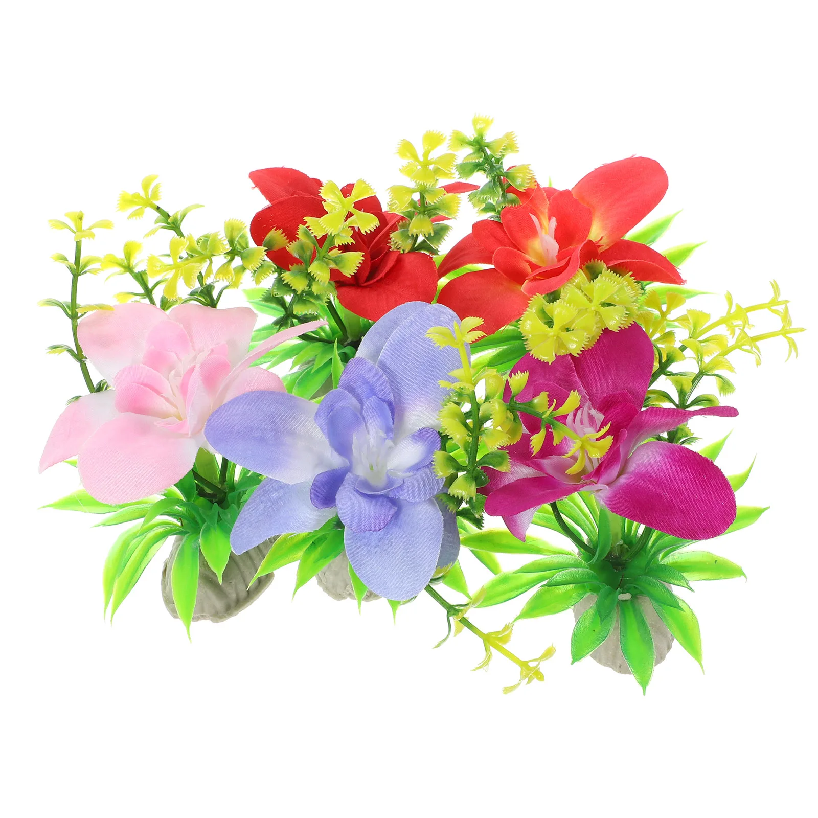 

5 Pcs chid Flowers Sushi Plate Decorations Food Plate Decorations PlasticFlowers Food Plates Restaurant Hotel Supplies