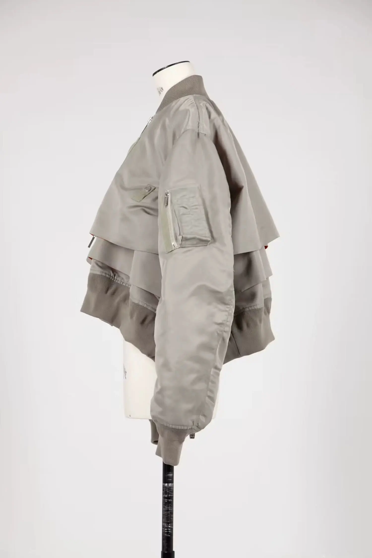 SAC 26 Spring Multi-Layer Spliced Zip Pocket Jacket Loose Casual Jacket