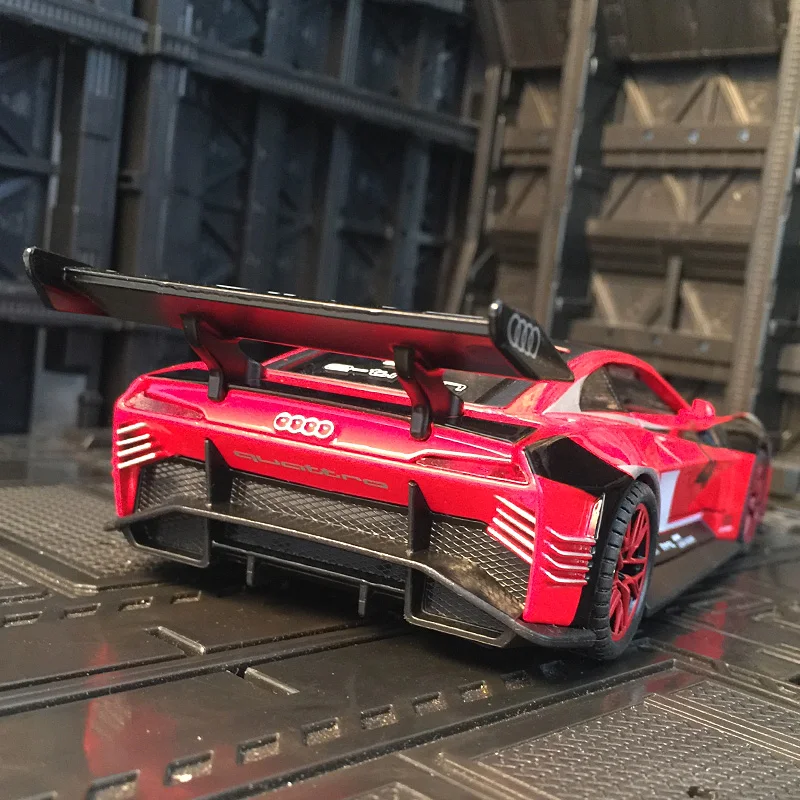Simulación 1:32, modelo de coche de aleación Audi e-tron, puertas ornamentales y capó de motor, el maletero se puede abrir detalles ricos, mano de obra fina