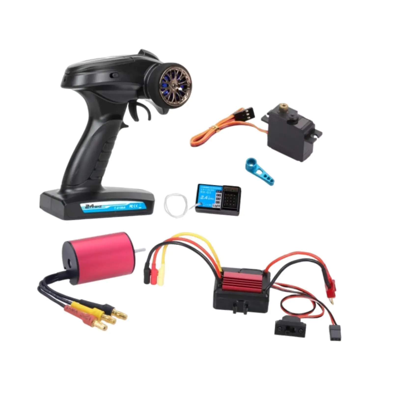 Motore Brushless 35A Ricevitore Esc Telecomando Servo Set Kit di aggiornamento per parti WLtoys A959 A979 A959-B HSP