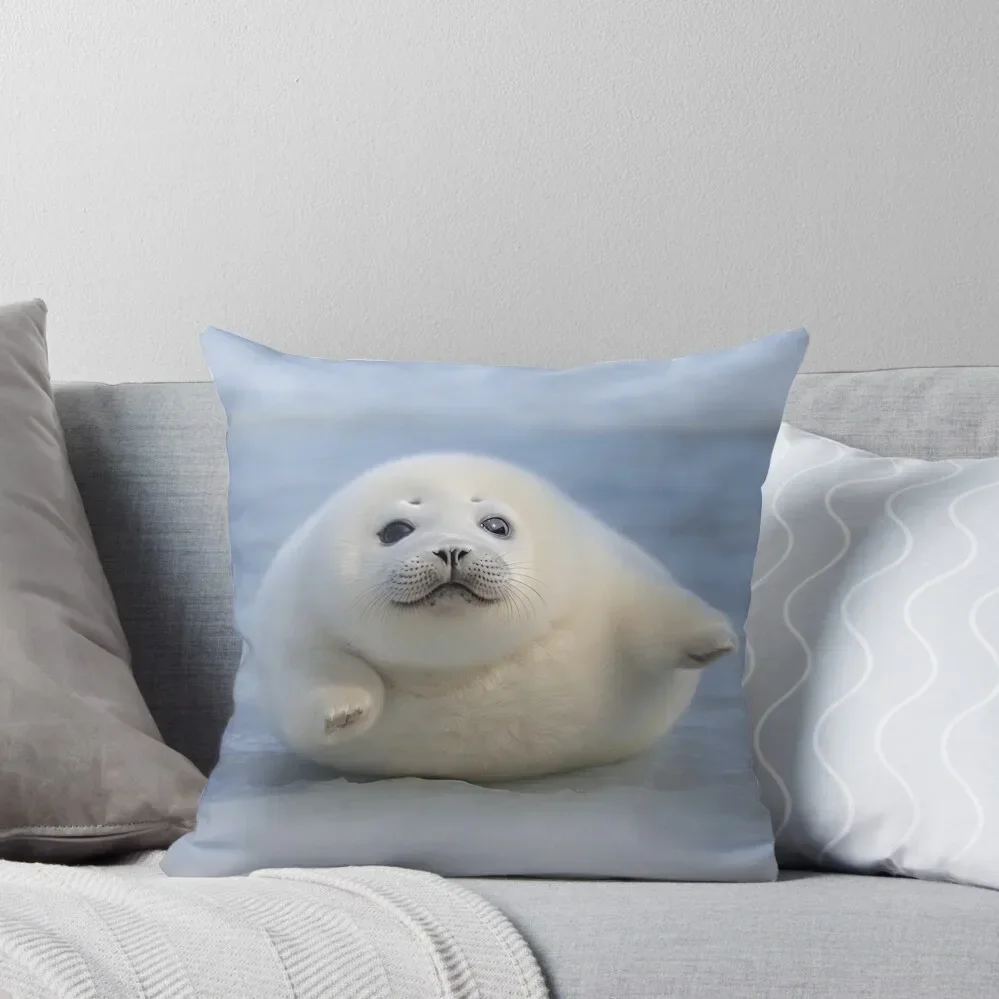 

Chonky Seal Pup - Hug! Throw Pillow luxury decor Sitting Cushion pillow