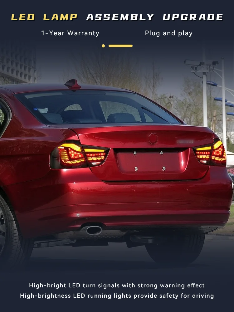Car Styling For BMW 3 Series E90 316i 318i 320 328 330i 2009-2012 Rear DRL LED Taillight Auto Daytime running lights Accessories