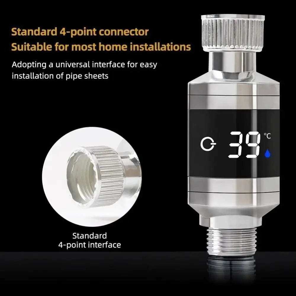 

Waterproof Water Temperature Gauge Touch Control Indicator Tool LED Display Thermometer LED Real-Time Shower Thermometer