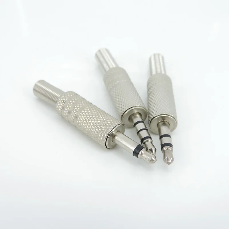 2Pole 3Pole 4Pole 3.5mm Male Headphone Plug Mono Stereo Audio Solder Cable Connector 3.5 Earphone Jack Metal Repair Adapter K5