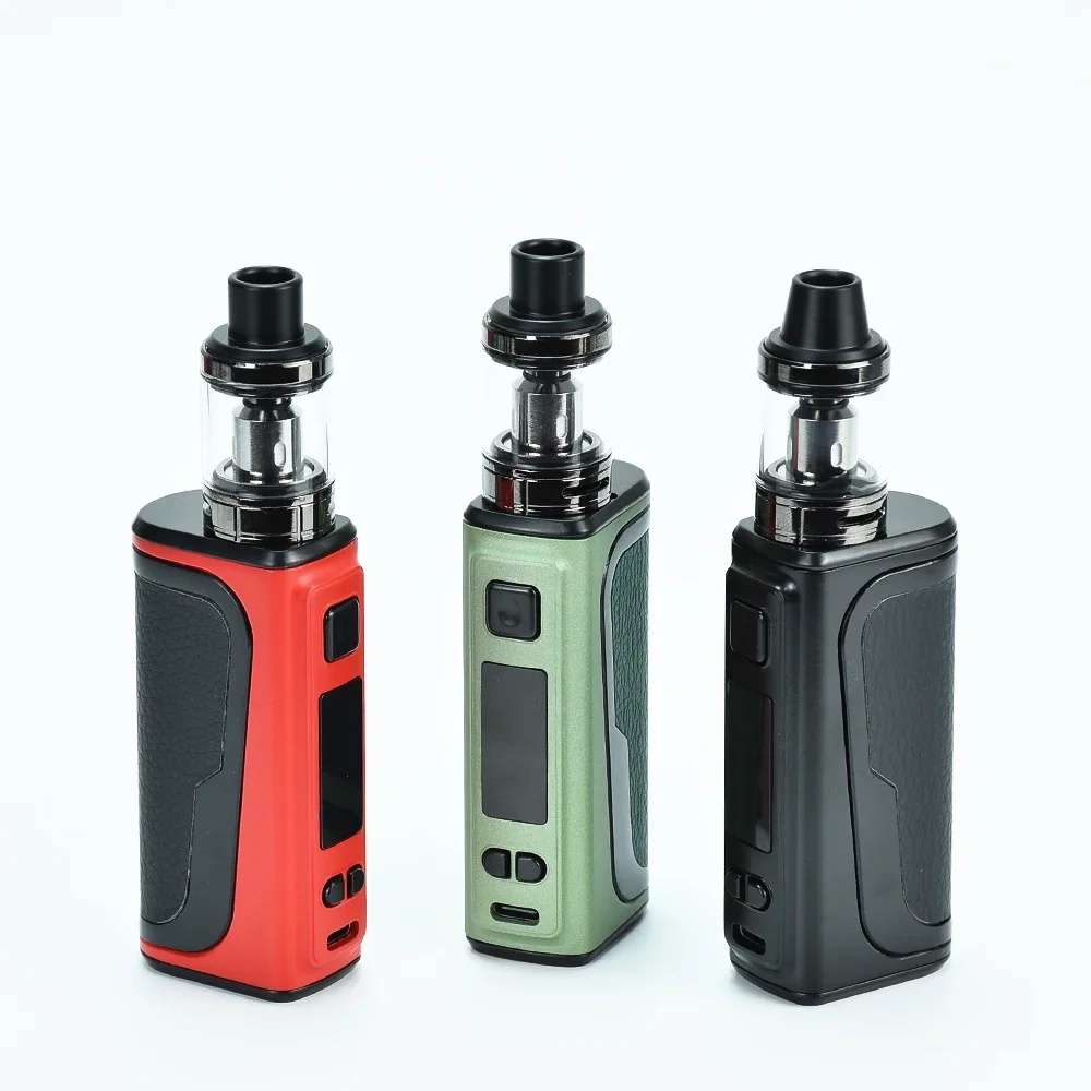 Wolf coolvape kits de vaporizador de cigarro e5 120w mod kit cigarros eletrônicos vape embutido 1800mah tela oled 2.5ml atomizador