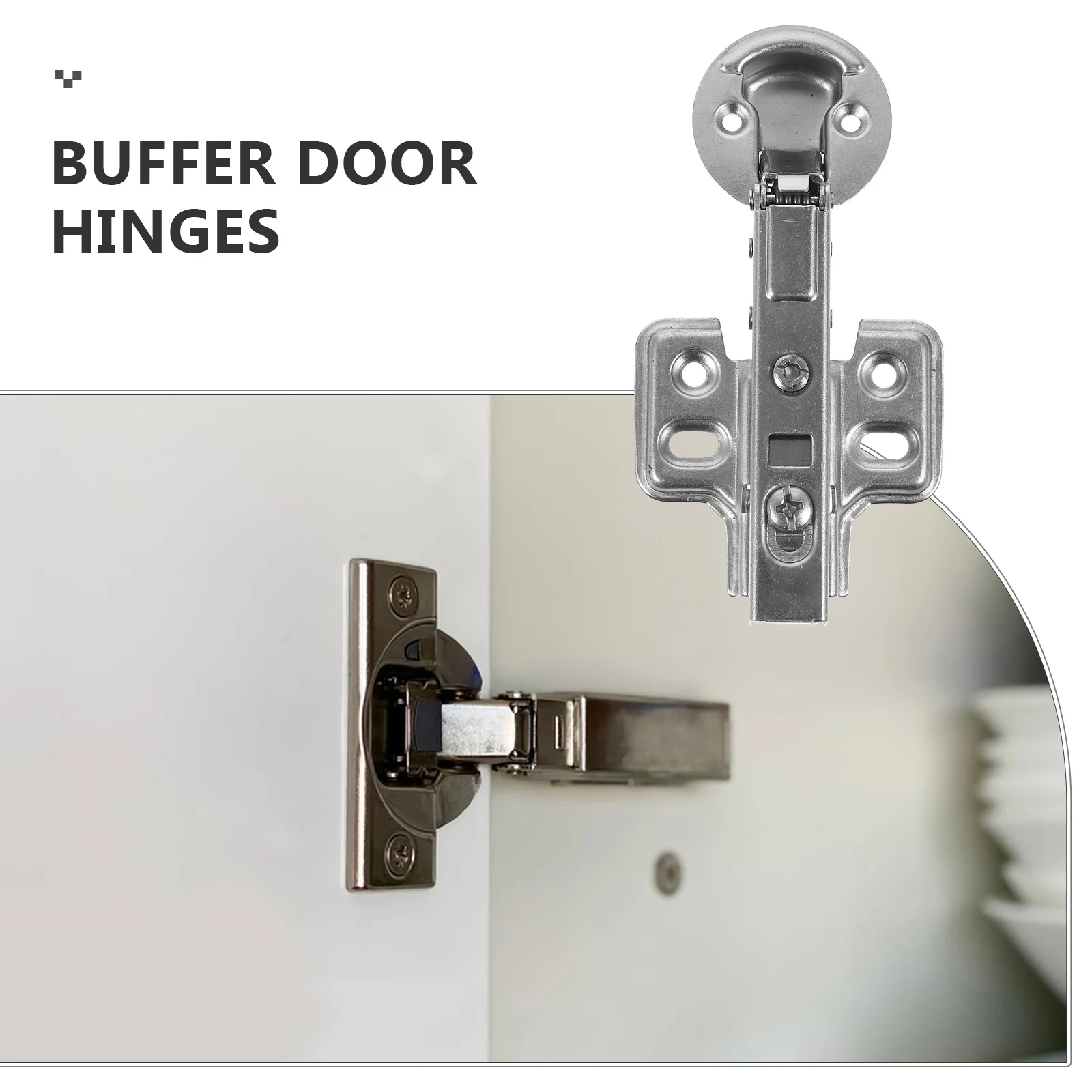 

2Pcs Stainless Steel Hydraulic Damping Buffer Hinge Silent Smooth Opening Cabinet Door Heavy Duty Hinges Cabinet Door Hinges