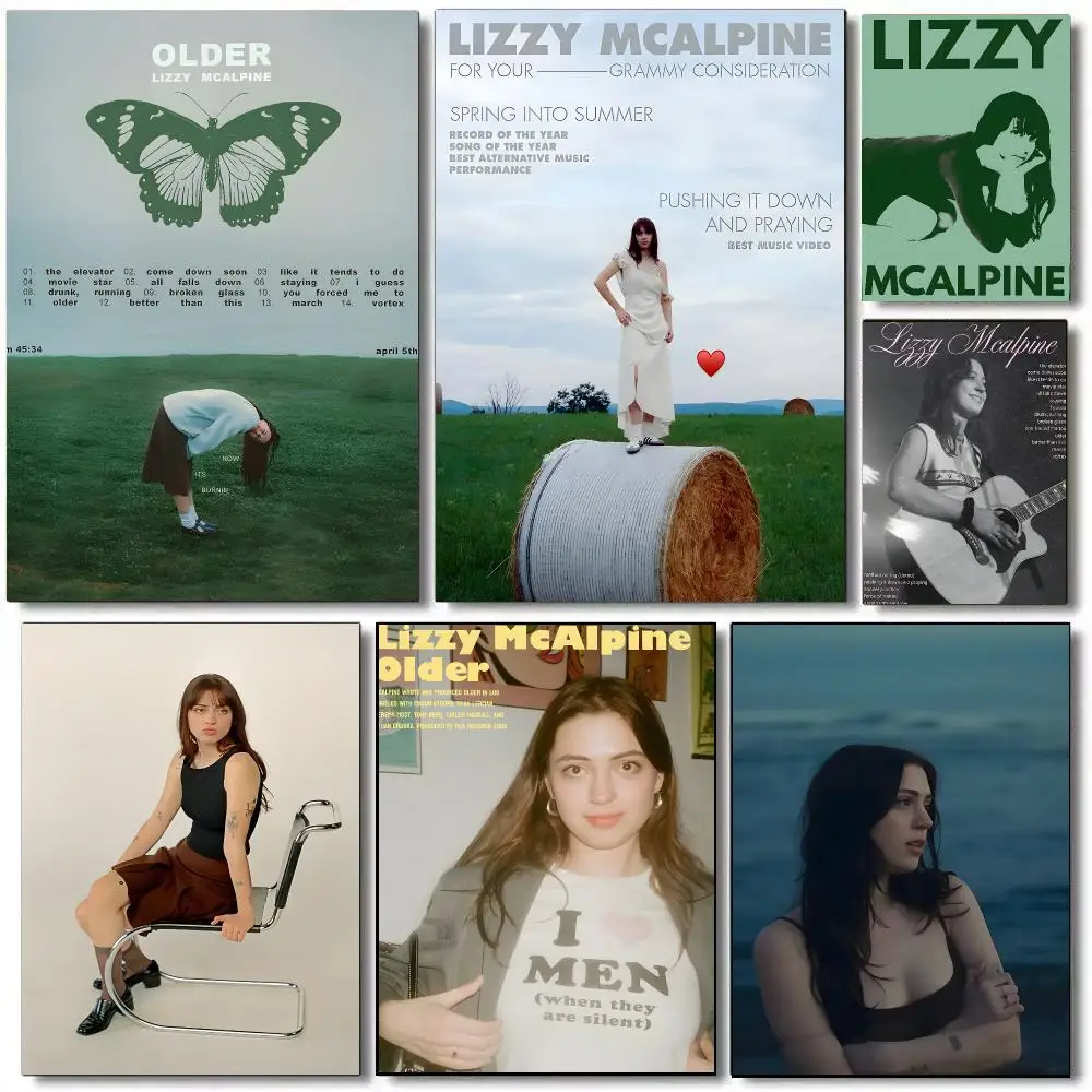 Singer L-Lizzy M-McAlpine Poster Painting Prints Wall Art Picture Film Room Home Bar Cafe Decor Home Mural