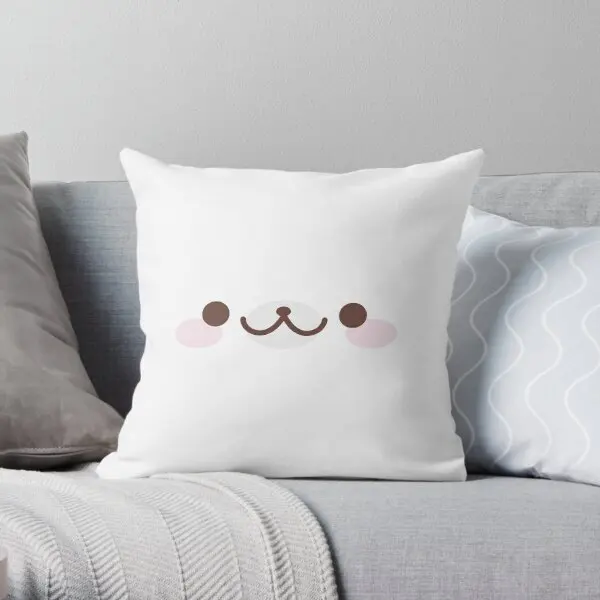 Mamegoma Face  Printing Throw Pillow Cover Wedding Fashion Decorative Bed Square Anime Fashion Car Pillows not include One Side