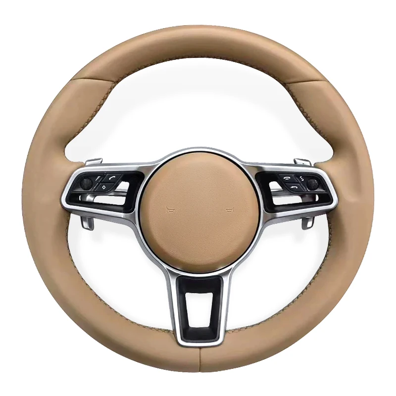 

Кожаный руль для Porsche Cayenne Boxster Panamera Cayman 911 991 992 958 981 970 997 718 Руль Plug and Play