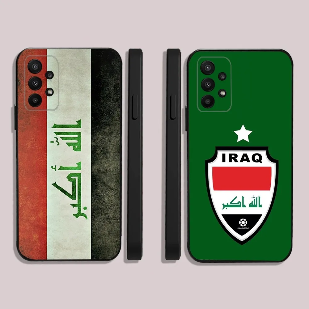 

Nation Iraq Flag Phone Case For Samsung S24,23,22,30,21,10,9,Ultra,Plus,Lite,FE,5G Black Soft Case