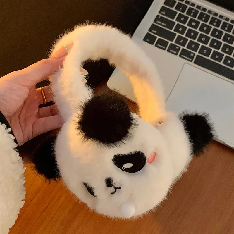 ใหม่เด็ก Earmuffs ชุดแฟชั่นน่ารักหูแพนด้าเดียวกัน Earmuff ฤดูหนาวกลางแจ้ง Windproof WARM ป้องกันหู