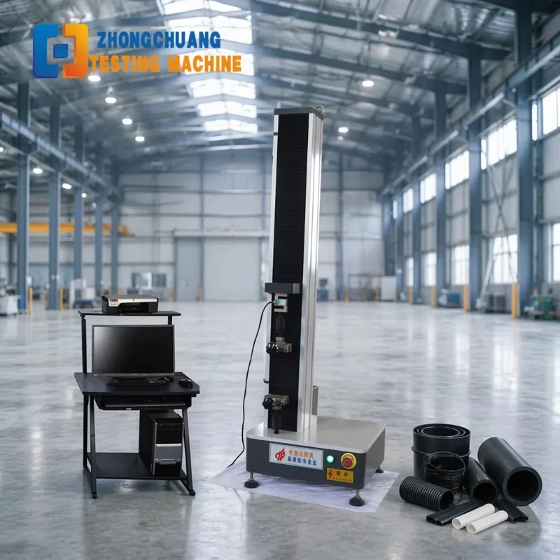 Zhongchuang Single Column Computer Controlled Universal Testing Machine 5kN for Rubber Plastic Textile Cable