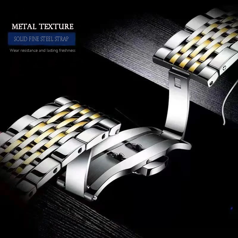 POEDAGAR Top Original Men Quartz Watch Green Waterproof Watch For Men's Stainless Steel Man Luxury Watch Luminous Wristwatch