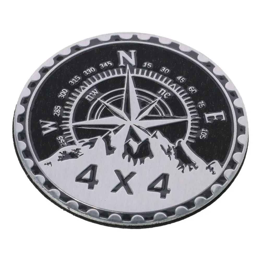 High reliability 2.36*2.36inch 3D Metal Car Emblems Metal Round Round Emblem Decals 4 x 4 Metal Automotive Badge Motorcycle