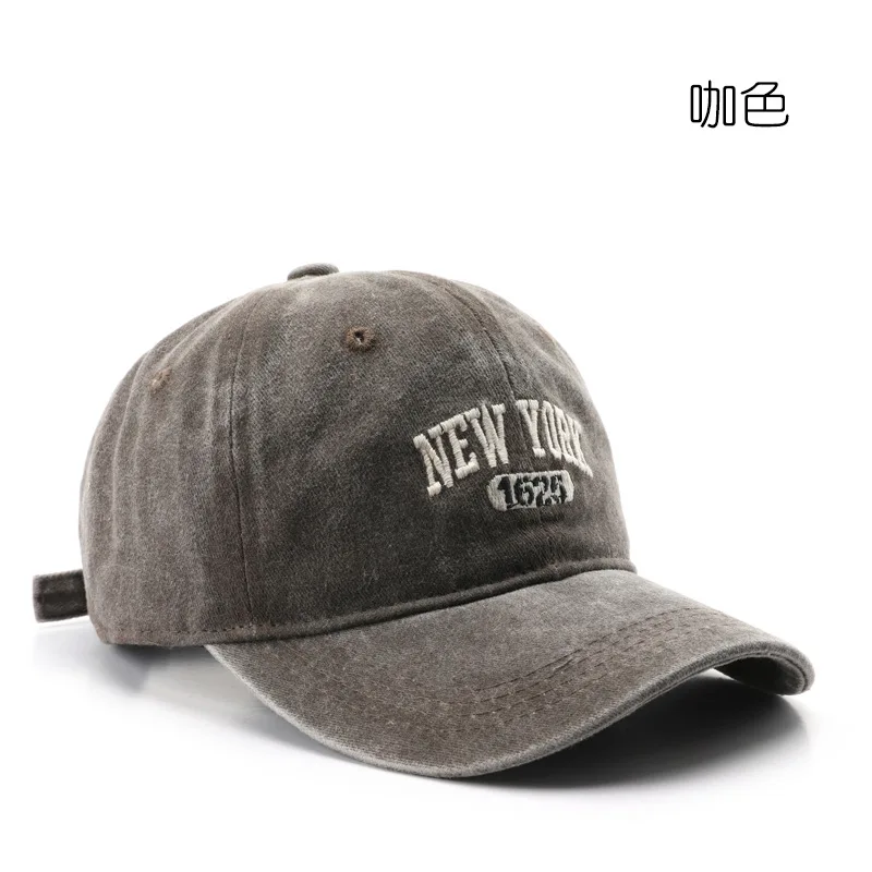 Retro NEW YORK Stickerei Snapback-Mütze für Männer und Frauen Vintage Washed Baseball Caps Frühling Herbst Freizeit Verstellbare Weiche Hüte – Detail 6