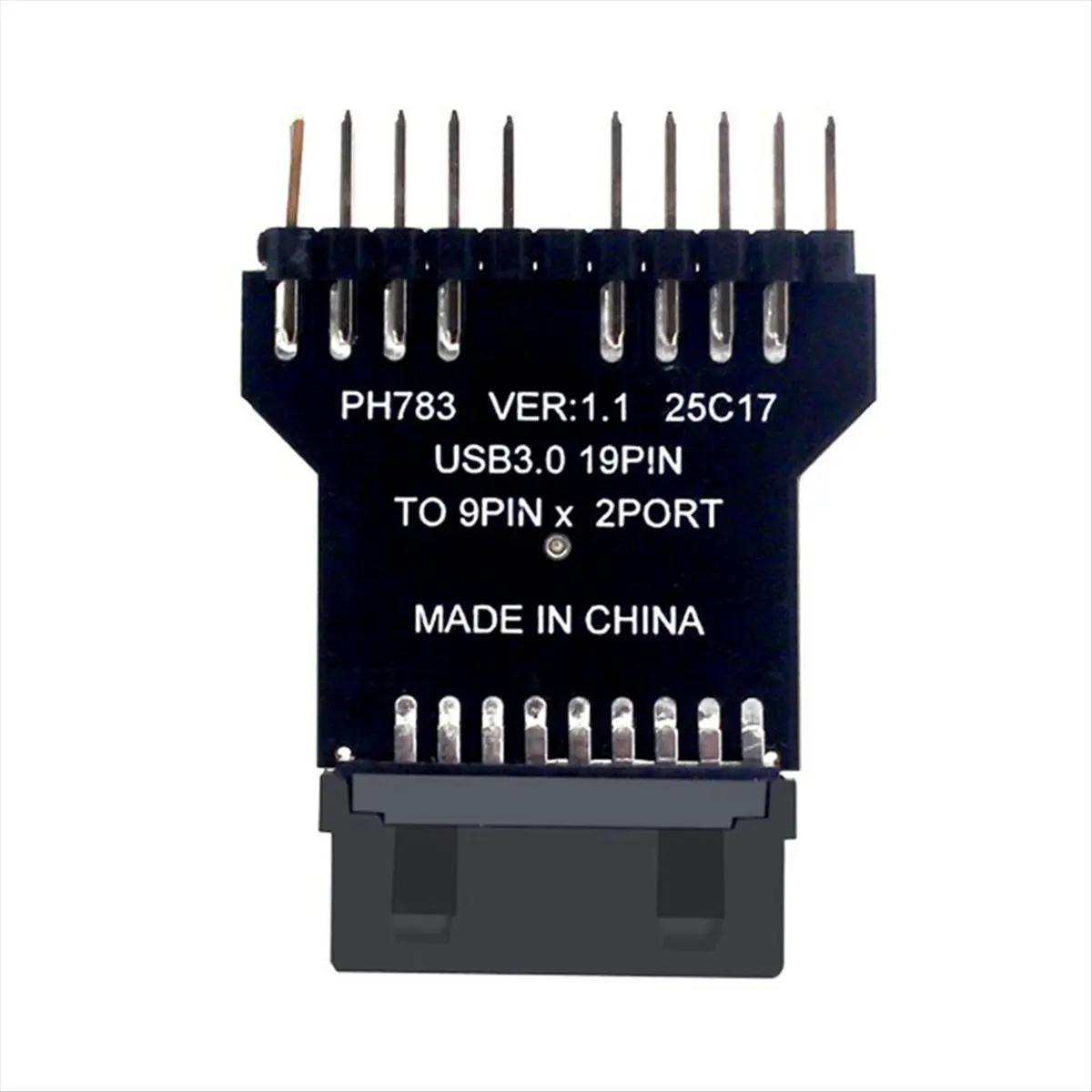 [EVENTS OFFER]Motherboard USB3.0 19PIN to 2-Port USB2.0 9PIN Converter Adapter for Water Cooling RGB Light Fan Speed Measurement