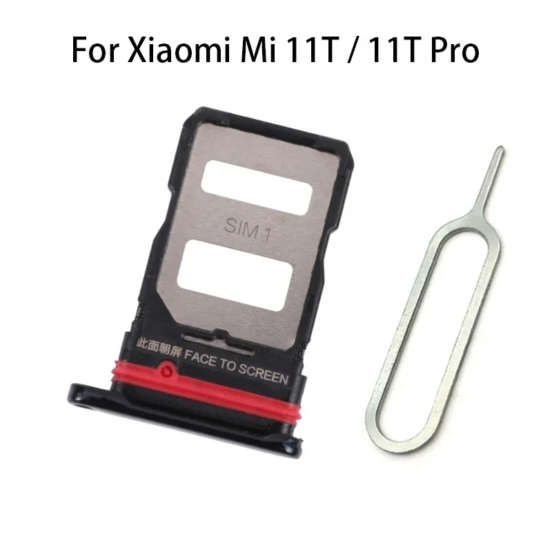 GEFENSI Sim Card Tray & SD Cary Tray Socket Slot Adapter For Xiaomi Mi 11T / 11T Pro