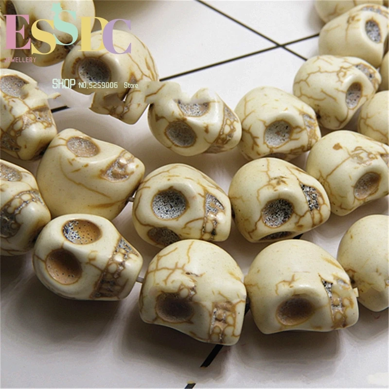 Wholesale Hand Carved Natural Yak Bone Skull 108 Mala  DIY Beads Jewelry Accessories Tibetan Style Men Bracelets