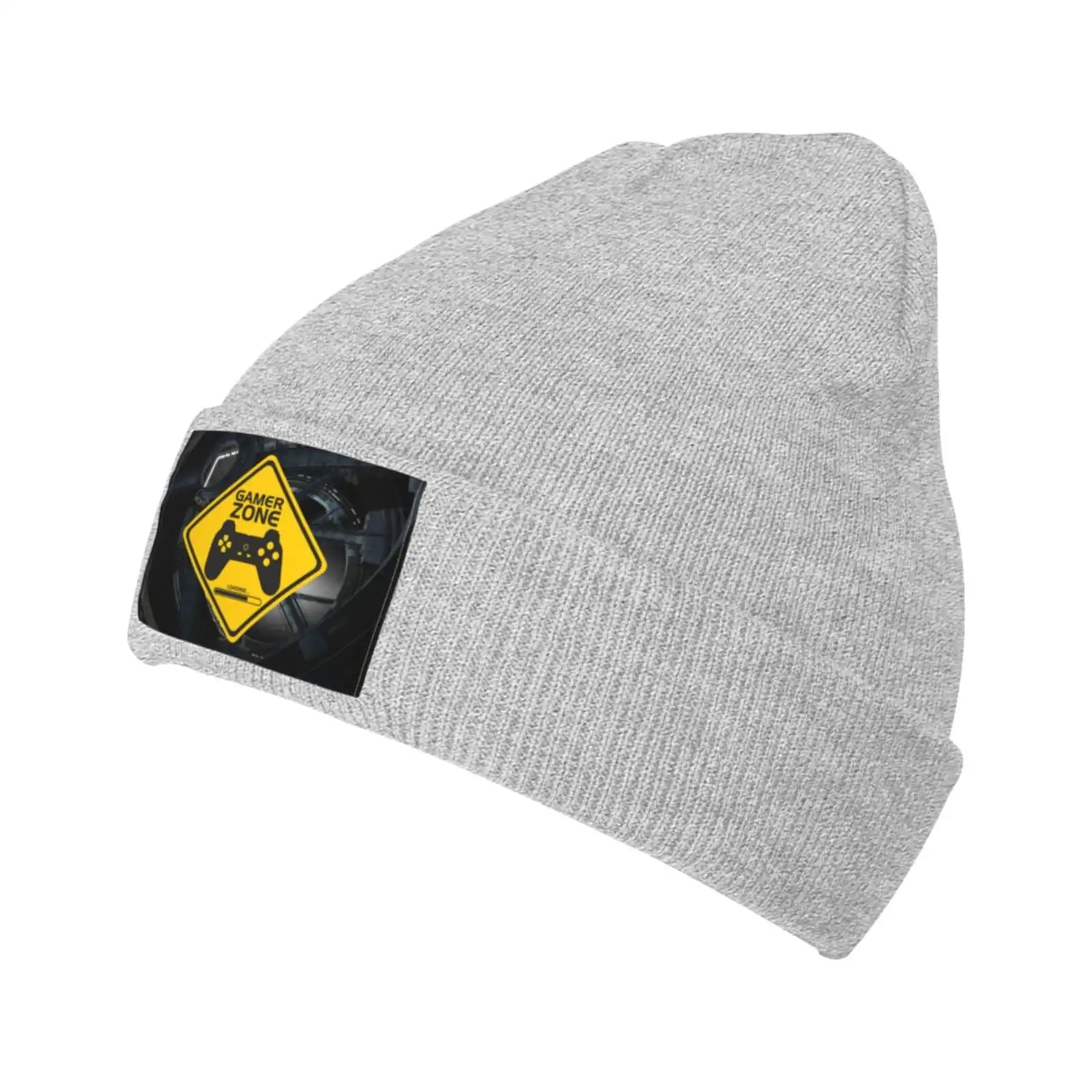 Winter Casual Beanie Hats For Men Women, Game Player Zone Warning Signs Unisex Adult Cap Warm Daily Knit Hat Skull Caps