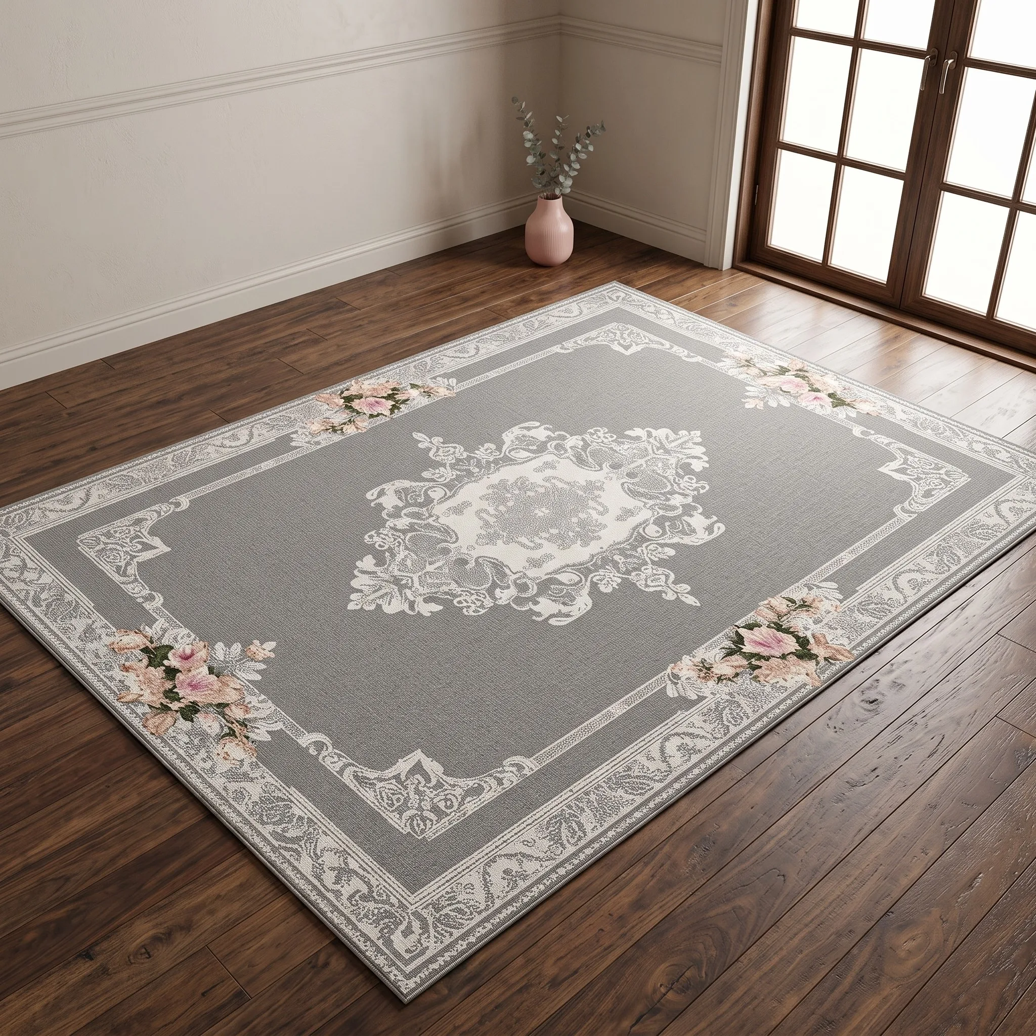 2D Large Carpet with Pumpkin Ghost Bow Pattern Watercolor Sweet Style Soft and Healing Visuals Halloween Warm and Playful