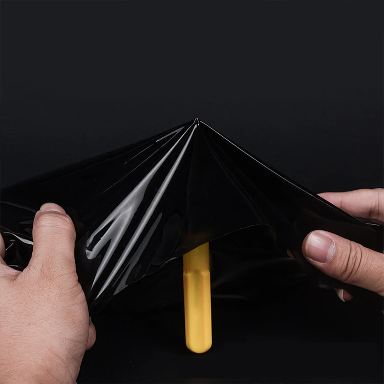 Campione gratuito Autorigenerante 30CM * 15M Pellicole protettive per vernice TPU PPF Fumo Nero TPU Pellicola tinta per fari