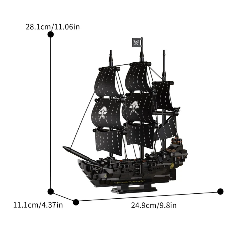 ของเล่นตัวต่อเรือโจรสลัดแบล็คเพิร์ล MOC พร้อมประกอบ รุ่นรอยัลคอร์เซียร์ ของเล่นตัวต่อสำหรับเด็กผู้ชาย ชุดของขวัญคริสต์มาส มีสินค้าในสต็อก
