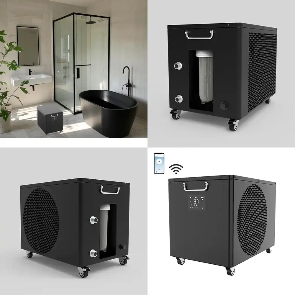 

Hi-Q Group All-In-One Ice Bathtub Cooler for Wellness Studio Ice Bath With Chiller and Filter Complete Cooling Package