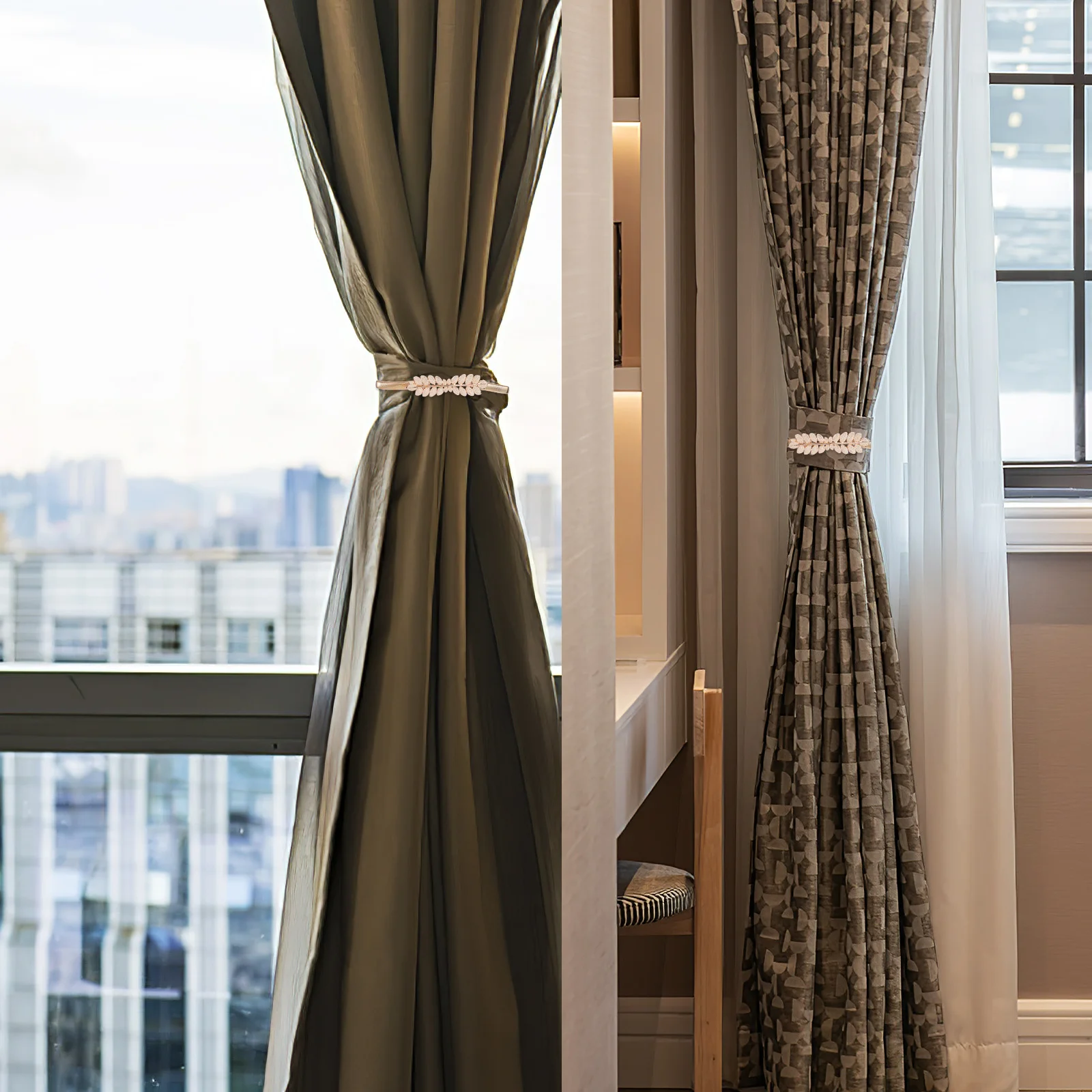 

4Pcs Curtain Holdback Buckles Exquisite Design Smooth Protection Drapery Tie Backs for Various Occasions Curtain Ties