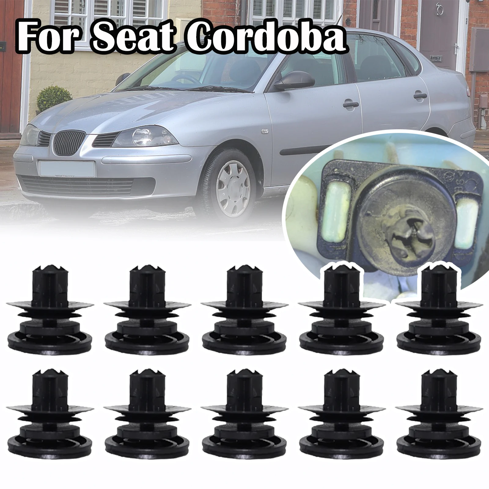 

Car Door Card Trim Panel Interior Fastener Moulding Clip Holder Accessories For Seat Cordoba 6K Ibiza 6L Leon 1M Toledo 2 Arosa